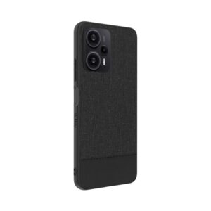 Nugarėlės dėklai iLike Xiaomi Redmi Note 12 / Poco X5 Plastic Leather Back Cover Black