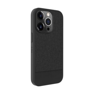 Nugarėlės dėklai iLike Apple iPhone 14 Pro Plastic Leather Back Cover Black