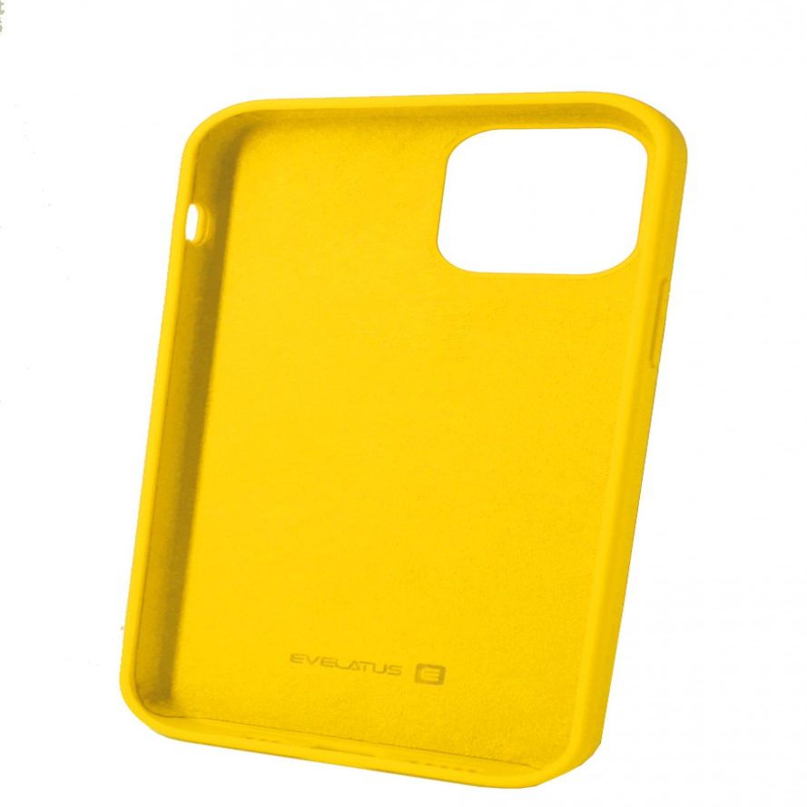 Tagakaaned Evelatus Apple iPhone 12/12 Pro Premium Soft Touch Silicone Case Lemon Yellow