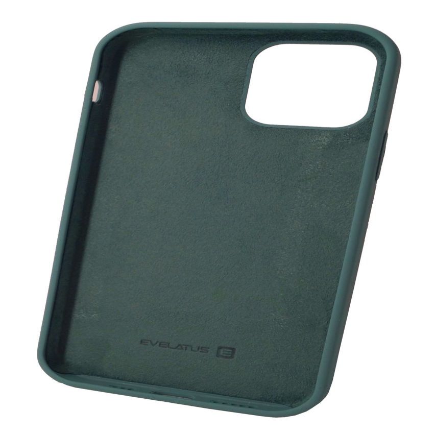 Back panel cover Evelatus Apple iPhone 12/12 Pro Premium Soft Touch Silicone Case Pine Green