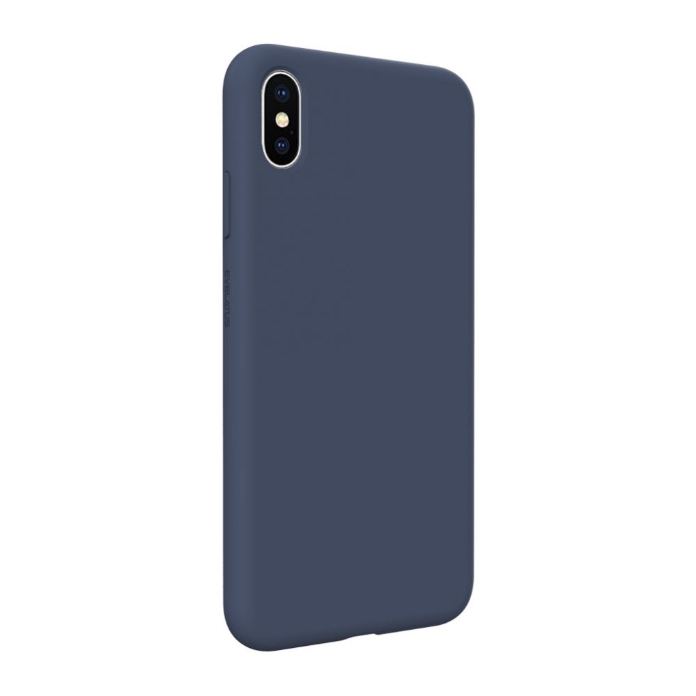 Back panel cover Evelatus Apple iPhone Xs Max Premium Soft Touch Silicone Case Midnight Blue