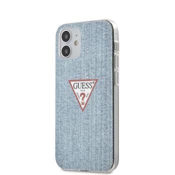 Tagakaaned Guess Apple iPhone 12 mini 5.4'' PC/TPU Denim Triangle Cover Light Blue