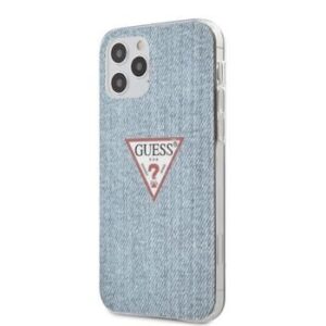 Nugarėlės dėklai Guess - iPhone 12 Pro Max PC/TPU Denim Triangle Cover Light Blue