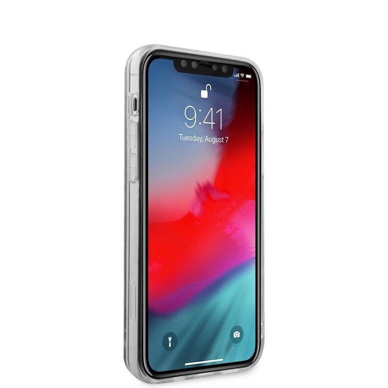 Back panel cover Karl Lagerfeld iPhone 12 mini 5.4'' Liquid Glitter Multi Mirror Cover Silver