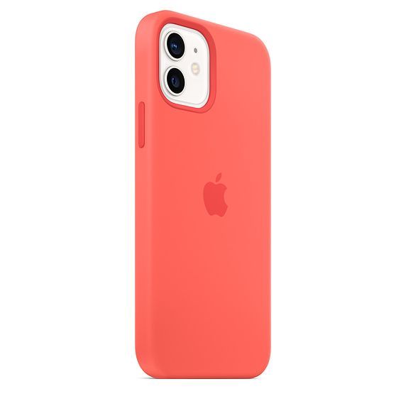 Tagakaaned Apple - iPhone 12 mini Silicone Case with MagSafe Pink Citrus