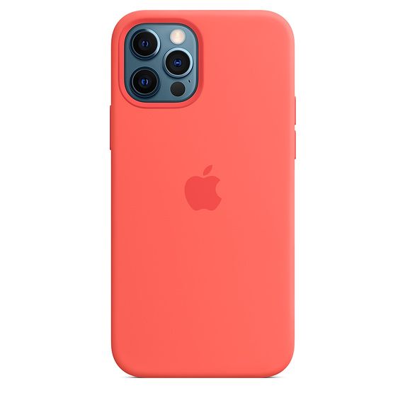 Tagakaaned Apple - iPhone 12 mini Silicone Case with MagSafe Pink Citrus