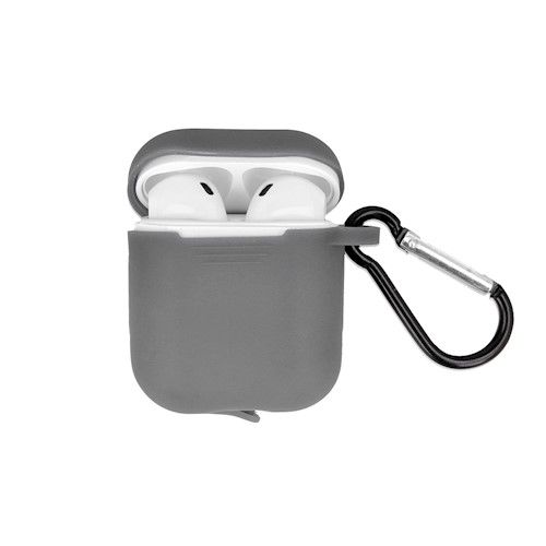 Headphone case GreenGo Apple AirPods Silicone Case With Hook Gray