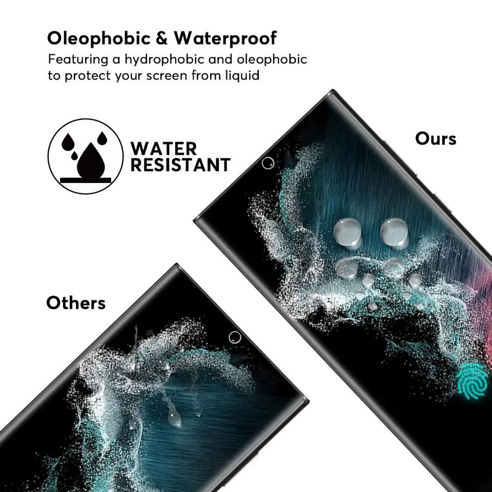 Protective glass Evelatus Samsung Galaxy S23 Ultra 2.5D Full Cover Japan Glue Glass Anti-Static Black