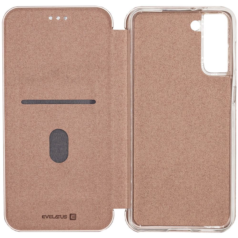 Book case Evelatus Samsung Galaxy S21 Plus Book Case Rose Gold
