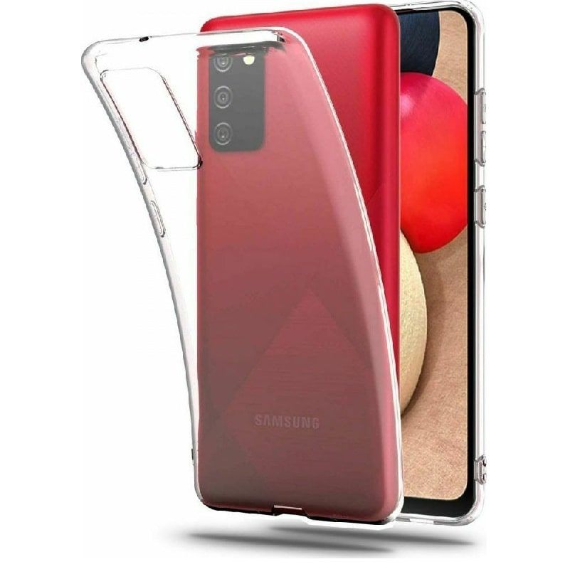 Back panel cover Evelatus Samsung Galaxy A02s Clear Silicone Case 1.5mm TPU Transparent