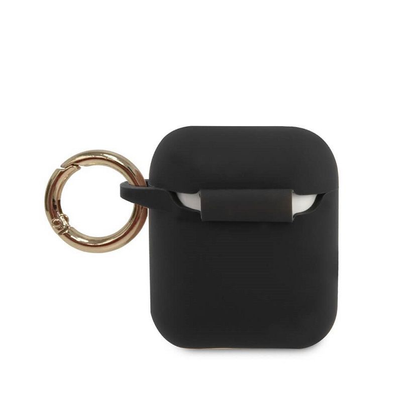 Maciņš austiņām Guess - AirPods Guess Triangle Silicone Case Black