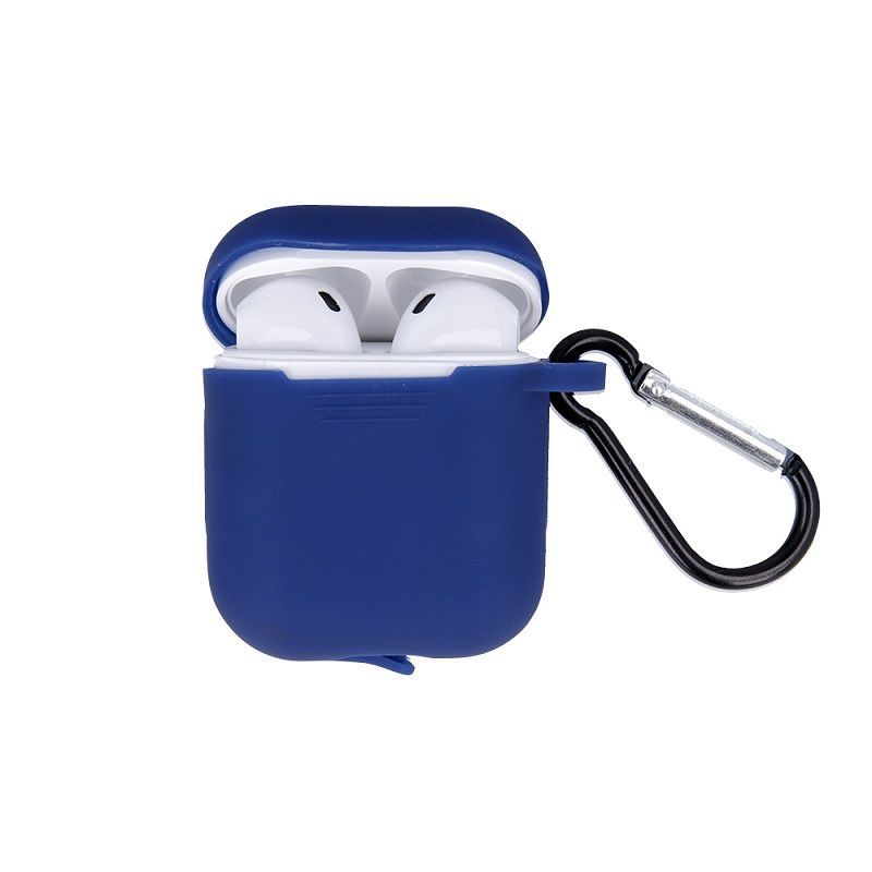 Maciņš austiņām GreenGo Apple AirPods Silicone Case with Hook Dark Blue