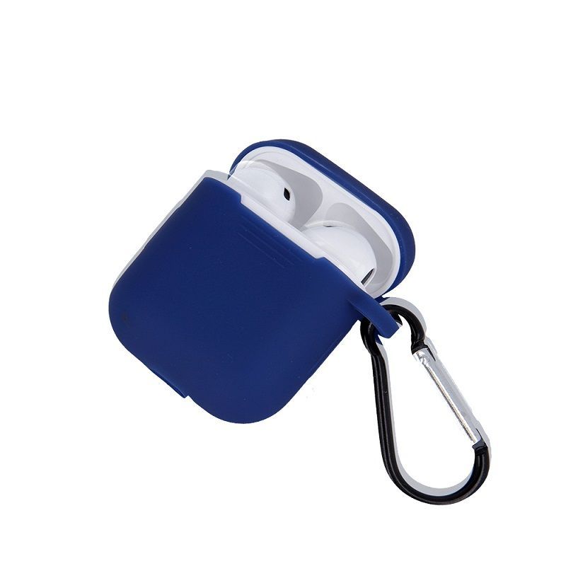Maciņš austiņām GreenGo Apple AirPods Silicone Case with Hook Dark Blue