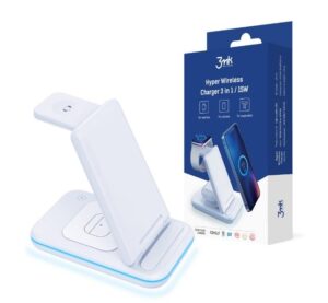 Док-станция 3MK  Accessories Hyper Wireless Charger 3w1 15W White