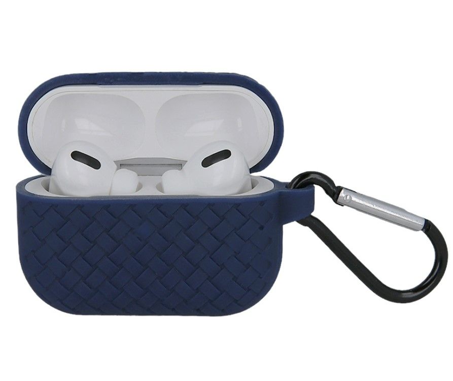 Headphone case iLike Apple Airpods 3 with hook Cas Navy Blue