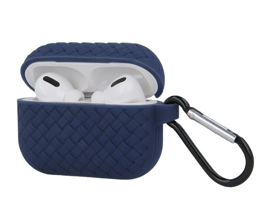 Headphone case iLike Apple Airpods 3 with hook Cas Navy Blue