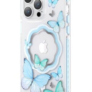 Tagakaaned Kingxbar Apple iPhone 14 Pro MagSafe Butterfly Series magnetic case Blue