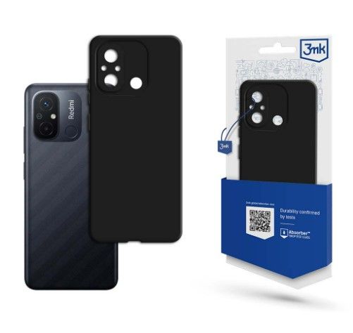 Back panel cover 3MK Xiaomi Redmi 12C Matt Case Black