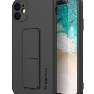 Tagakaaned Wozinsky Apple iPhone 12 Pro Max silicone case with stand Black