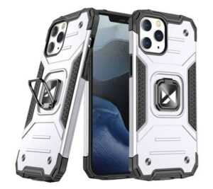 Nugarėlės dėklai Wozinsky Apple iPhone 13 Pro Max Ring Armor Case Kickstand Tough Rugged Cover Silver