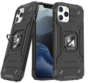 Nugarėlės dėklai Wozinsky Apple iPhone 13 Pro Ring Armor Case Kickstand Tough Rugged Cover Black