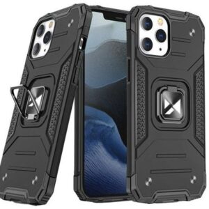 Tagakaaned Wozinsky Apple iPhone 13 Pro Ring Armor Case Kickstand Tough Rugged Cover Black