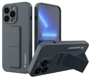 Nugarėlės dėklai Wozinsky Apple iPhone 13 Pro Max Kickstand Case silicone case with stand Navy Blue