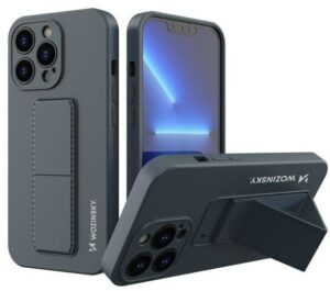 Nugarėlės dėklai Wozinsky Apple iPhone 13 Pro Kickstand Case silicone case with stand Navy Blue