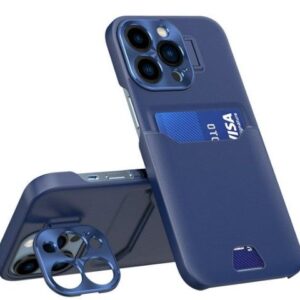 Tagakaaned iLike Apple iPhone 14 Pro Leather Stand Case card wallet with stand Blue