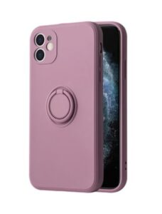 Aizmugurējais vāciņš iLike Apple IPHONE 14 PRO SILICONE RING Purple