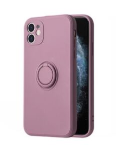 Aizmugurējais vāciņš iLike Apple IPHONE 14 PRO MAX SILICONE RING Purple
