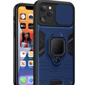 Nugarėlės dėklai iLike Apple IPHONE 14 PRO MAX RING LENS CASE Blue