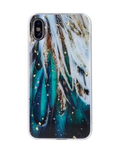 Back panel cover iLike Apple Gold Glam case for iPhone 14 6,1 Flower Power