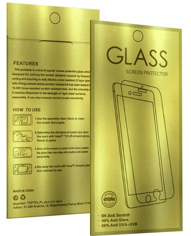 Protective glass iLike Samsung GALAXY A34 5G GOLD TEMPERED GLASS