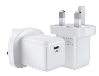 Adaptrid Joyroom Fast USB Type C Wall Charger 25W 3A UK Plug White