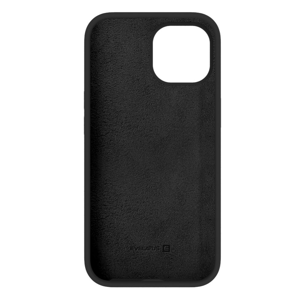 Back panel cover Evelatus Apple iPhone 15 Premium Soft Touch Silicone Case Black