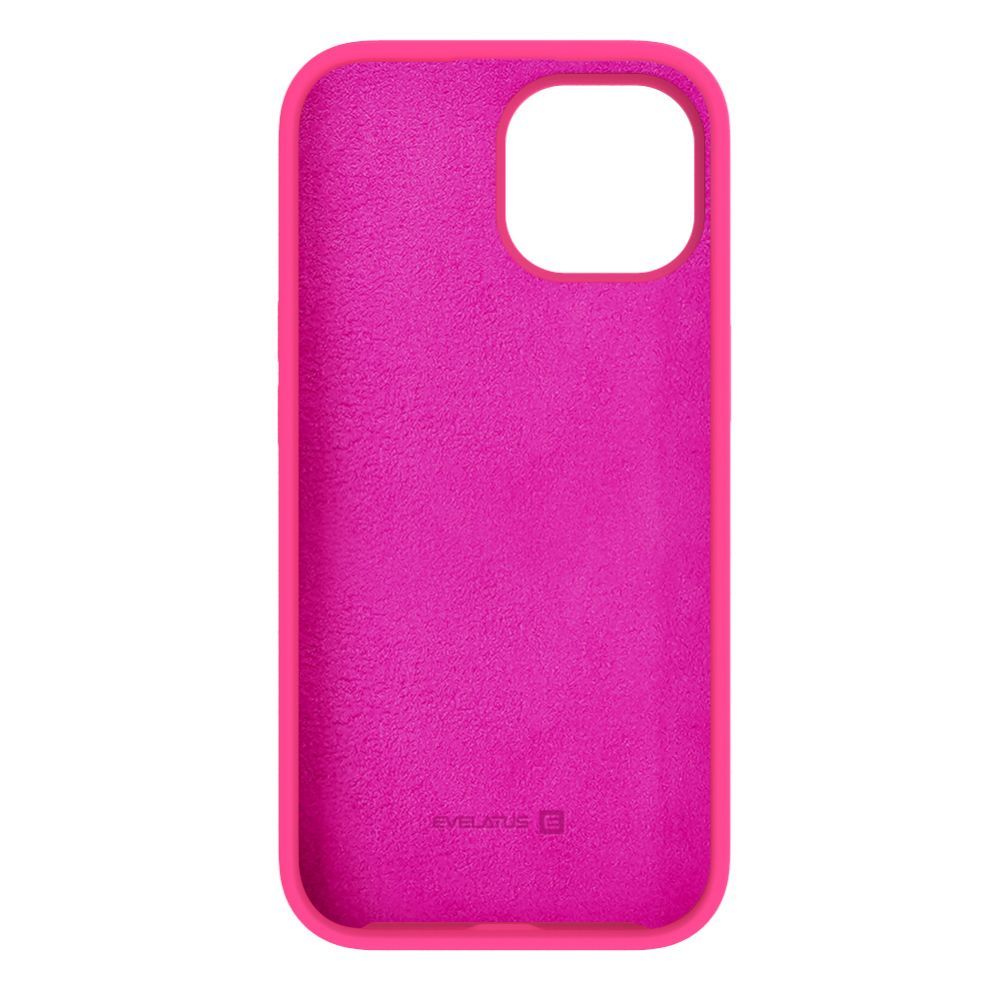 Back panel cover Evelatus Apple iPhone 15 Premium Soft Touch Silicone Case Pink