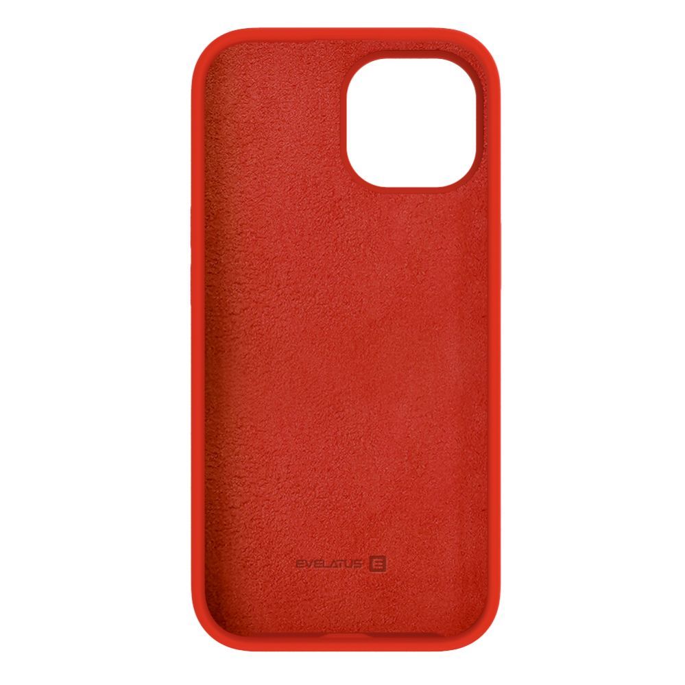 Back panel cover Evelatus Apple iPhone 15 Premium Soft Touch Silicone Case Red