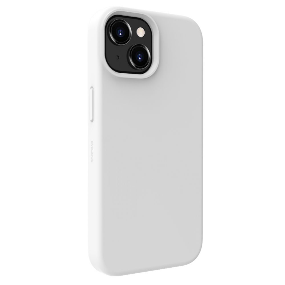 Back panel cover Evelatus Apple iPhone 15 Plus Premium Soft Touch Silicone Case White