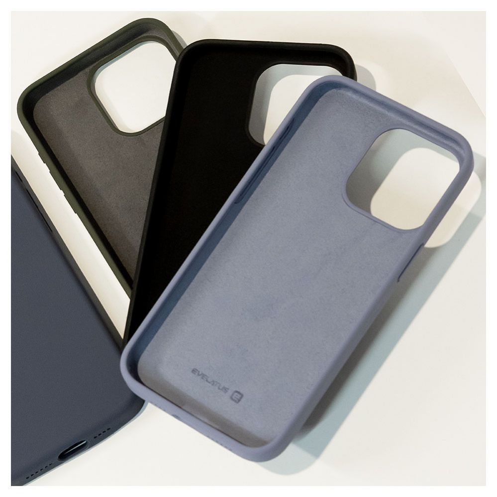 Back panel cover Evelatus Apple iPhone 15 Pro Premium Soft Touch Silicone Case Midnight Blue