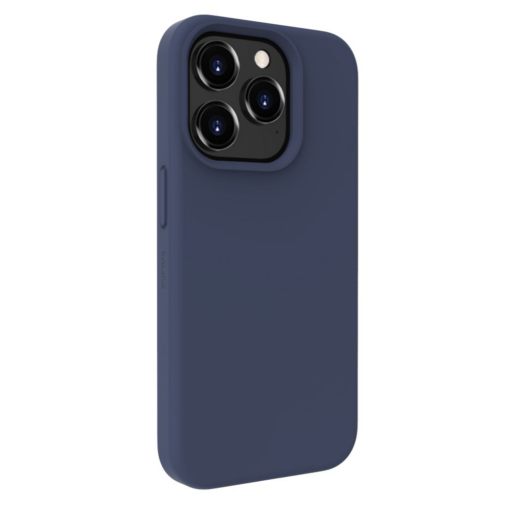 Back panel cover Evelatus Apple iPhone 15 Pro Premium Soft Touch Silicone Case Midnight Blue