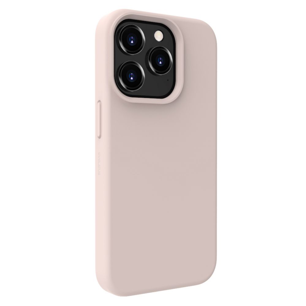 Back panel cover Evelatus Apple iPhone 15 Pro Premium Soft Touch Silicone Case Pink Sand