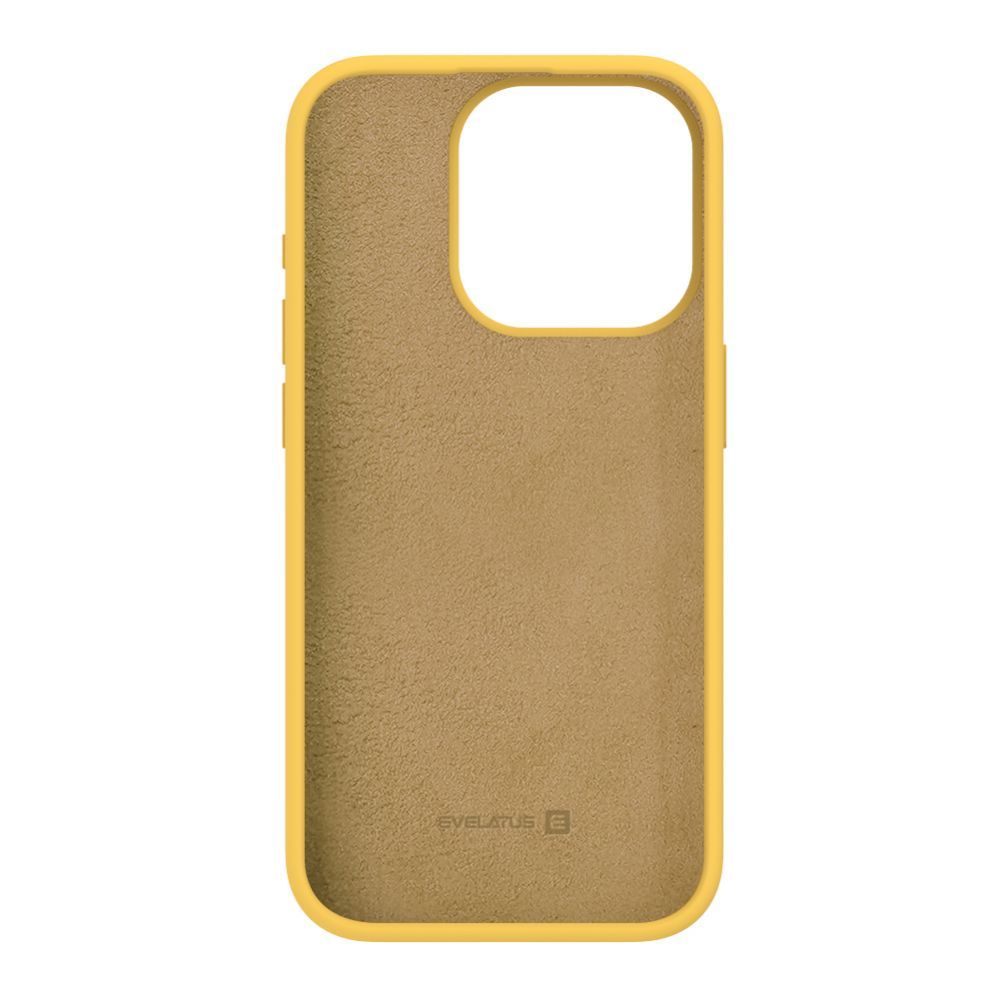 Back panel cover Evelatus Apple iPhone 15 Pro Max Premium Soft Touch Silicone Case Gold