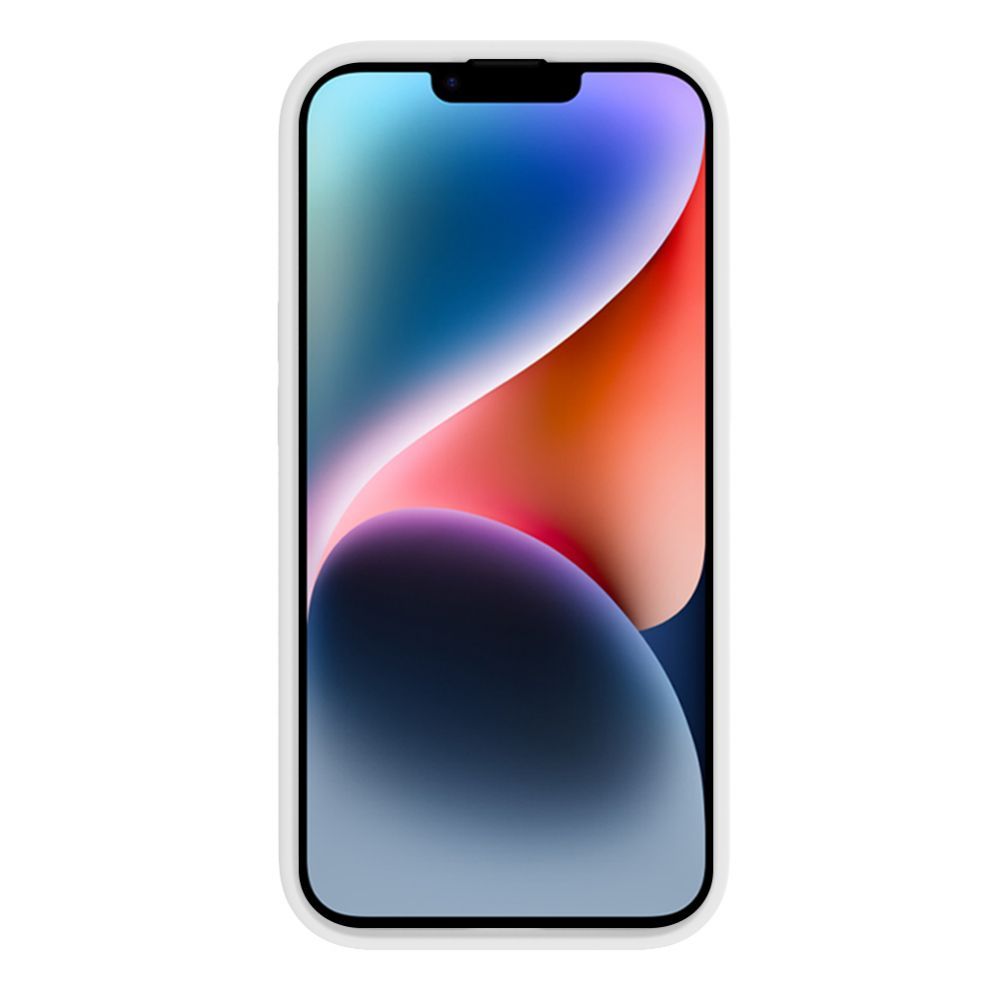 Back panel cover Evelatus Apple iPhone 15 Premium Magsafe Soft Touch Silicone Case White