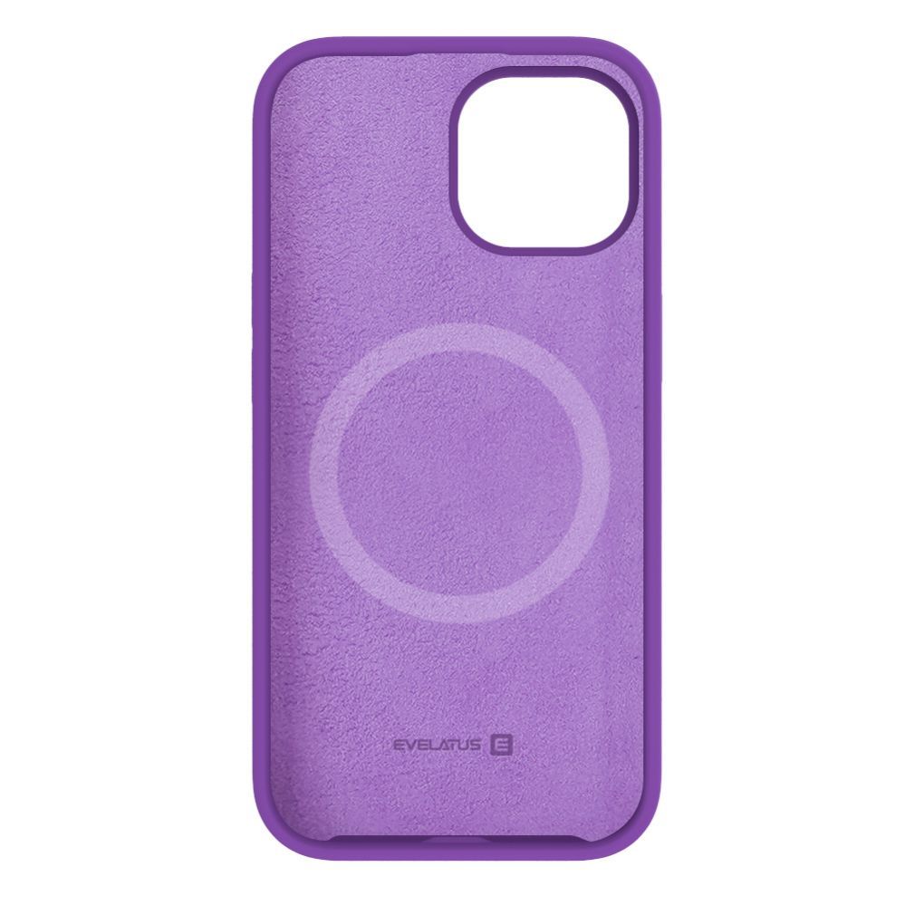 Back panel cover Evelatus Apple iPhone 15 Plus Premium Magsafe Soft Touch Silicone Case Deep Purple