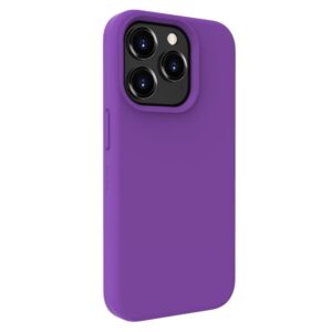 Back panel cover Evelatus Apple iPhone 15 Pro Premium Magsafe Soft Touch Silicone Case Deep Purple