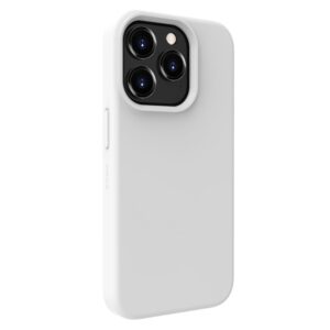 Back panel cover Evelatus Apple iPhone 15 Pro Premium Magsafe Soft Touch Silicone Case White