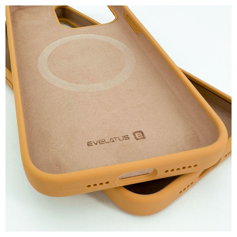 Back panel cover Evelatus Apple iPhone 15 Pro Premium Magsafe Soft Touch Silicone Case Gold