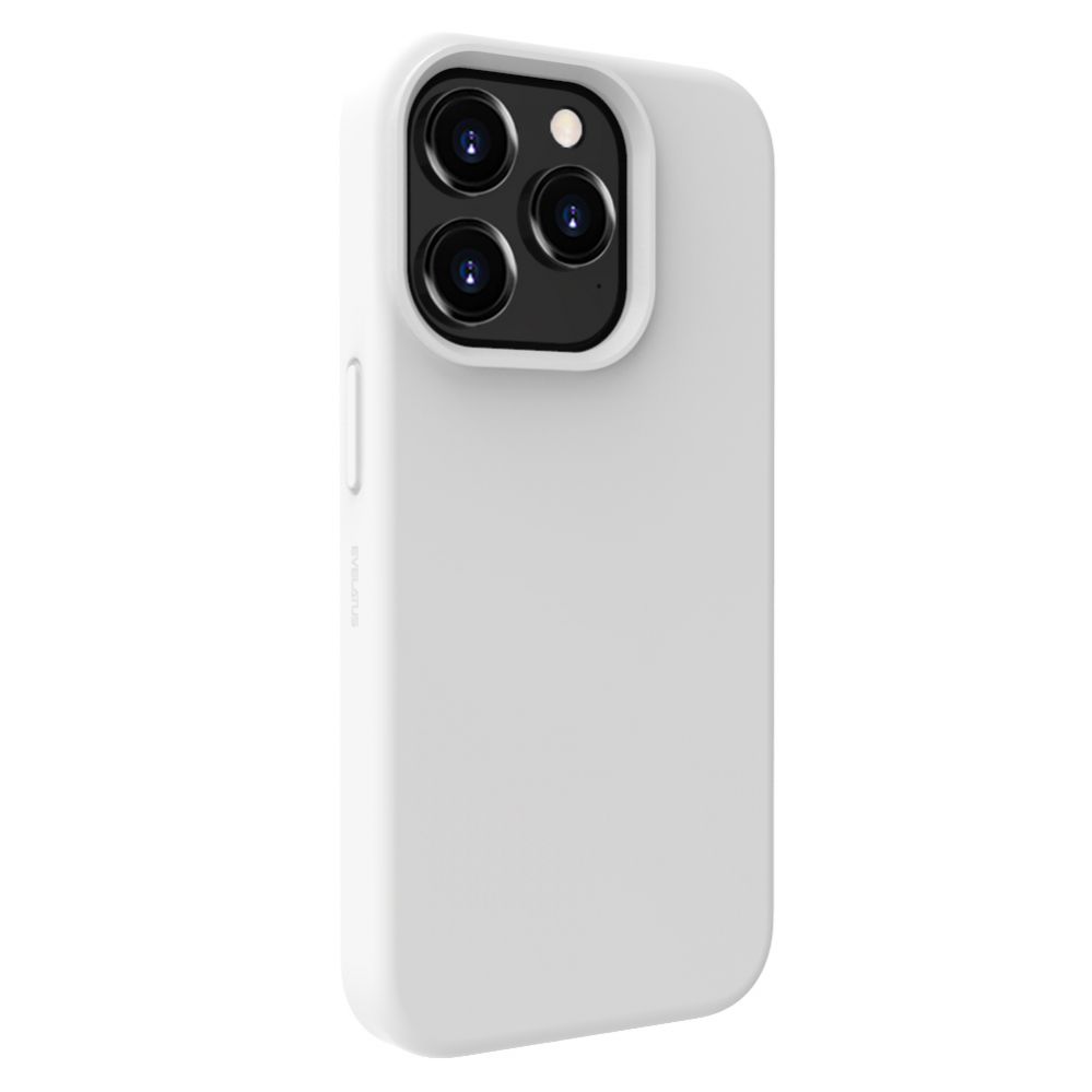 Back panel cover Evelatus Apple iPhone 15 Pro Max Premium Magsafe Soft Touch Silicone Case White
