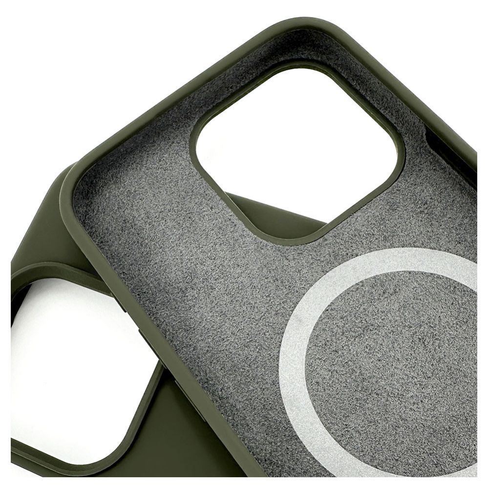 Tagakaaned Evelatus Apple iPhone 15 Pro Max Premium Magsafe Soft Touch Silicone Case Dark Olive